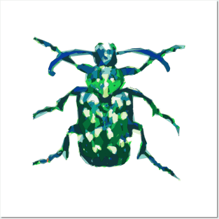 Emerald Tropical Beetle Posters and Art